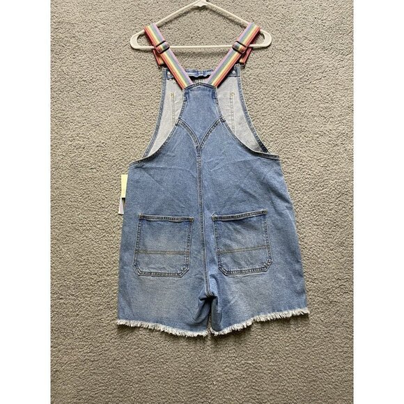 Womens romper small blue RAINBOW Light Wash Denim NWT - Picture 2 of 11